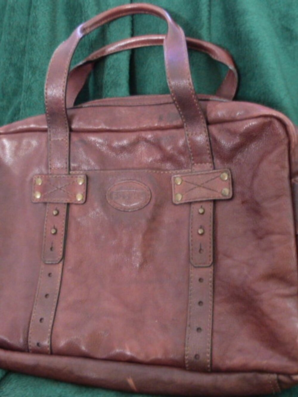 FOSSIL LEATHER SATCHEL BRIEFCASE - Picture 2 of 13